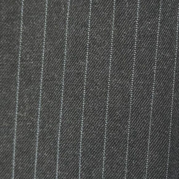 Haggar Men's 38x29 Black Pinstripe Classic Pleated Front Dress Pant Cuff No Iron - Picture 5 of 14